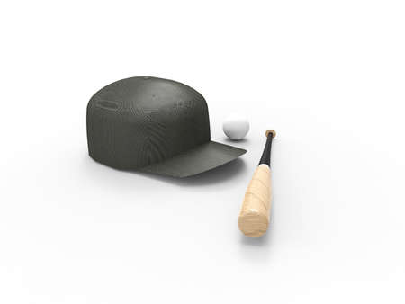 Isolated illustration of Baseball equipments.の写真素材