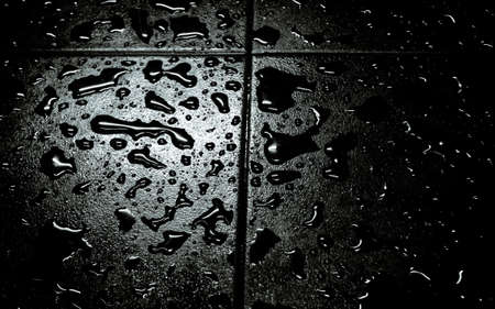 Drops of water on the floor for texture background.の写真素材