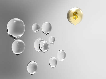 Difference of business concept with balloonsの写真素材