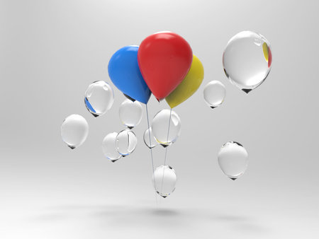 Difference of business concept with balloons