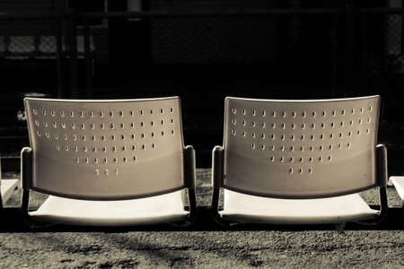 public chair for passengers in vintage Conceptの写真素材