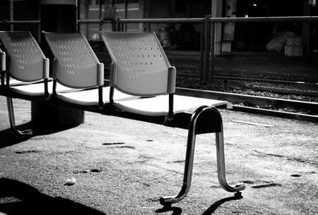 public chair for passengers in vintage Conceptの写真素材