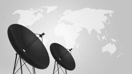 illustration of satellite dish for telecommunication backgroundの写真素材