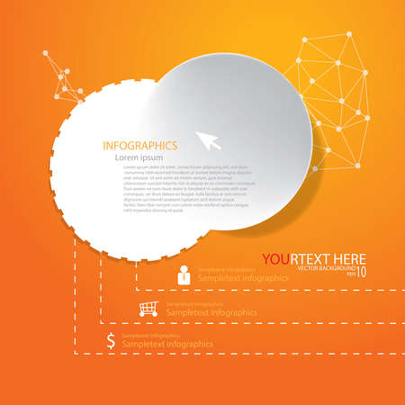 illustration circle vector of Abstract business infographic  backgroundのイラスト素材