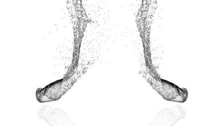 abstract juice background with water splash isolatedの写真素材