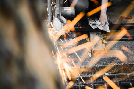 Machines for metal cutting with sparks light