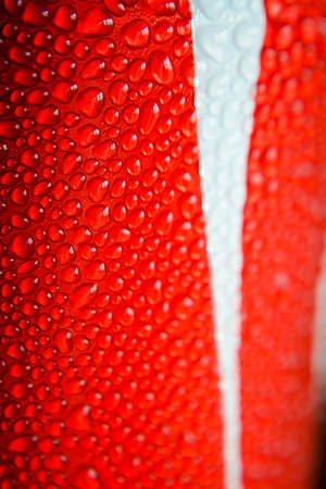 Water droplets on soda cans for backgroundの写真素材
