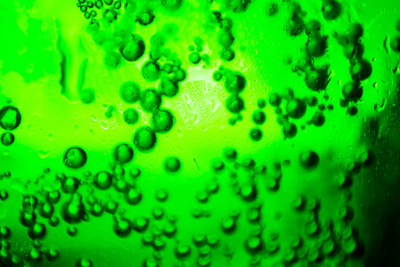 Blur and soft focus of texture Bubbles in soft drinks