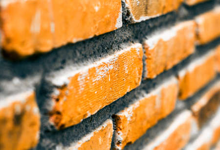 Texture of cement brick with dirty wall in construction houseの写真素材