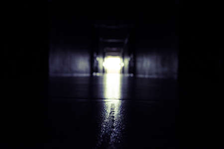 Corridor in the building with darkness color toneの写真素材