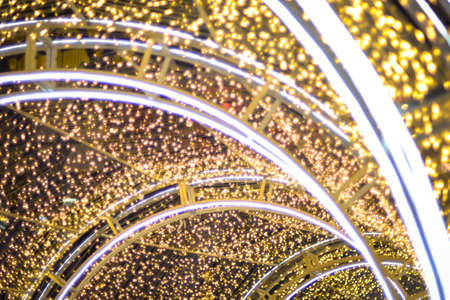 LED light on christmas tree with bokeh blur for christmas and new year dayの写真素材