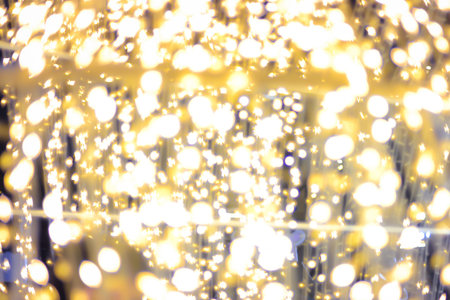 LED light on christmas tree with bokeh blur for christmas and new year dayの写真素材