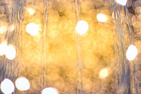 LED light on christmas tree with bokeh blur for christmas and new year day