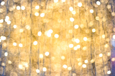 LED light on christmas tree with bokeh blur for christmas and new year day