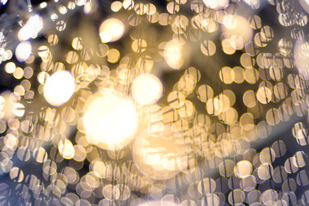 LED light on christmas tree with bokeh blur for christmas and new year day