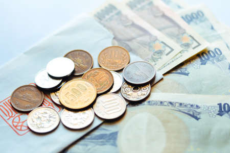 Nippon Ginko of Japan Banknotes & Coins for businessの写真素材