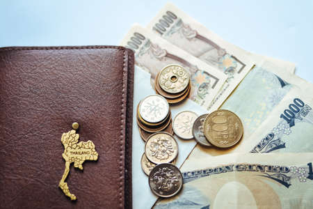 Nippon Ginko of Japan Banknotes & Coins for businessの写真素材