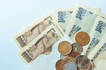 Nippon Ginko of Japan Banknotes & Coins for businessの写真素材