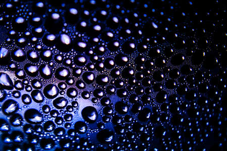 Texture of water drops on bottle for backgroundの写真素材