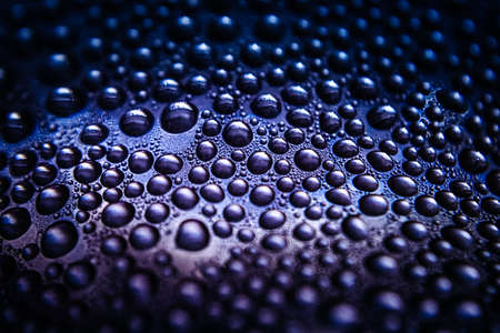 Texture of water drops on bottle for backgroundの写真素材