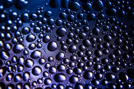 Texture of water drops on bottle for backgroundの写真素材