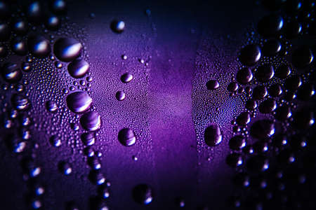 Texture of water drops on bottle for backgroundの写真素材