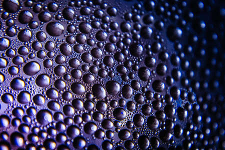 Texture of water drops on bottle for backgroundの写真素材