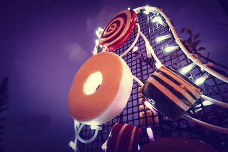 Candy light in Christmas dayの写真素材