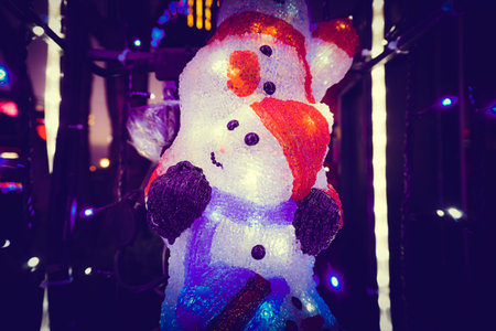 Decoration of snowman statue in Christmas day