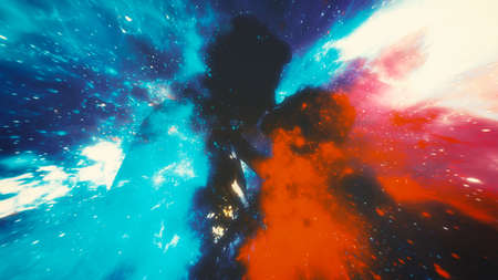 isolated romantic galaxy fill the night skyの写真素材