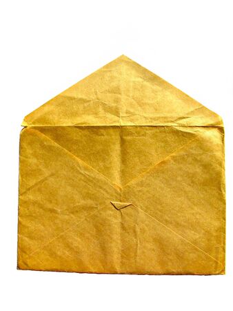 Retro grunge envelope on white backgroundの写真素材
