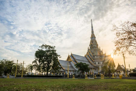 Wat Sothon Wararam Worawihan In Chachoengsao, Thailandの写真素材