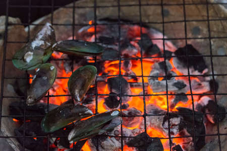 Shopping grille shell charcoalの写真素材