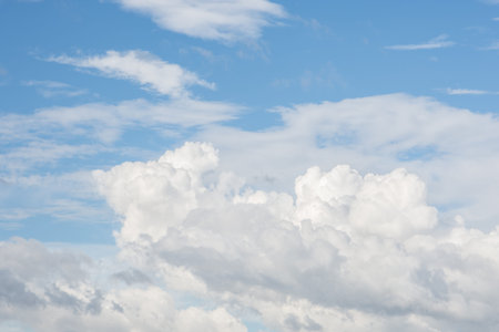 Beautiful blue sky with clouds