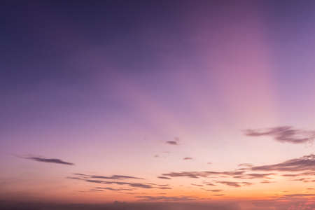 Beautiful sky When the sun shinesの写真素材