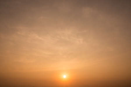 Beautiful sky When the sun shinesの写真素材