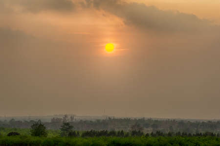 Sunset sky beautiful cloudsの写真素材