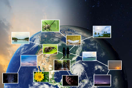 World Travel Backgroundの写真素材