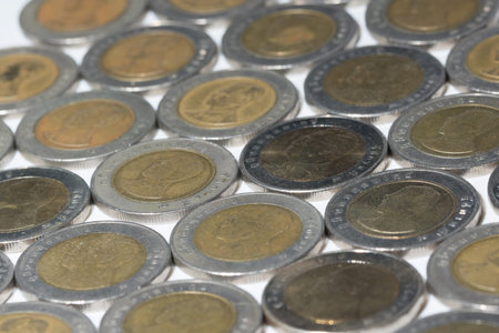 Coins macro background