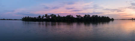 Evening sun The riverの写真素材