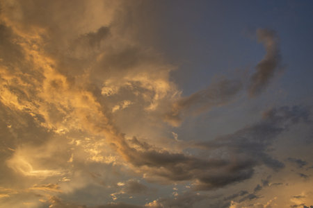 Clouds and sky, evening sun