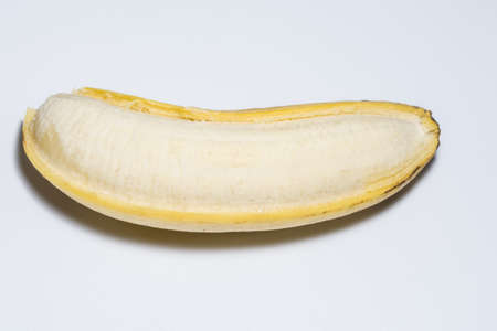 Banana cooked white backgroundの写真素材