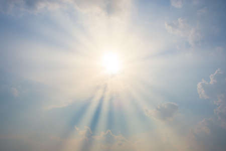 Sky, clouds and sunlightの写真素材