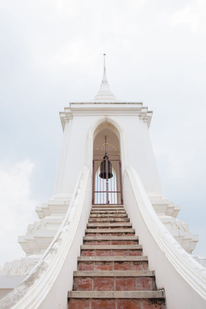 Thai temple building with nature