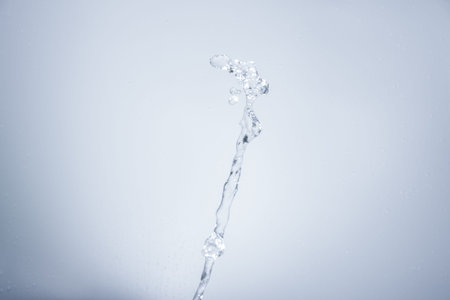 Water splashes white background.
