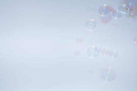 Bubbles colorful background white