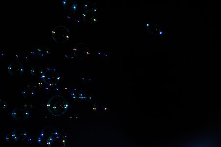 Black background bubbles