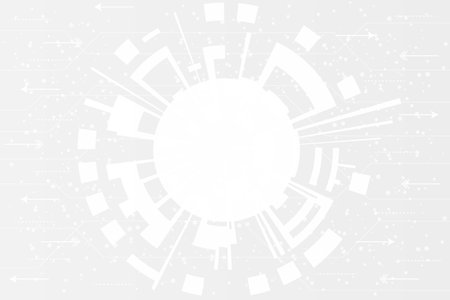 Grey white Abstract technology Circles abstract backgroundの写真素材