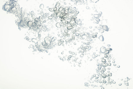 The Bubbles in the water white background