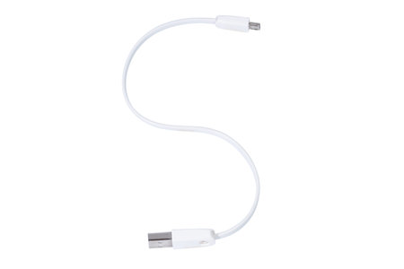 USB and USB micro microphone cable head against a white background